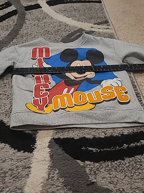Disney Junior Mickey Mouse Toddler Sweatshirt Size 2T GrayGraphic Print Pullover - Picture 8 of 10